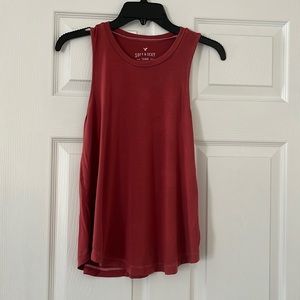 American Eagle burnt orangish red tank